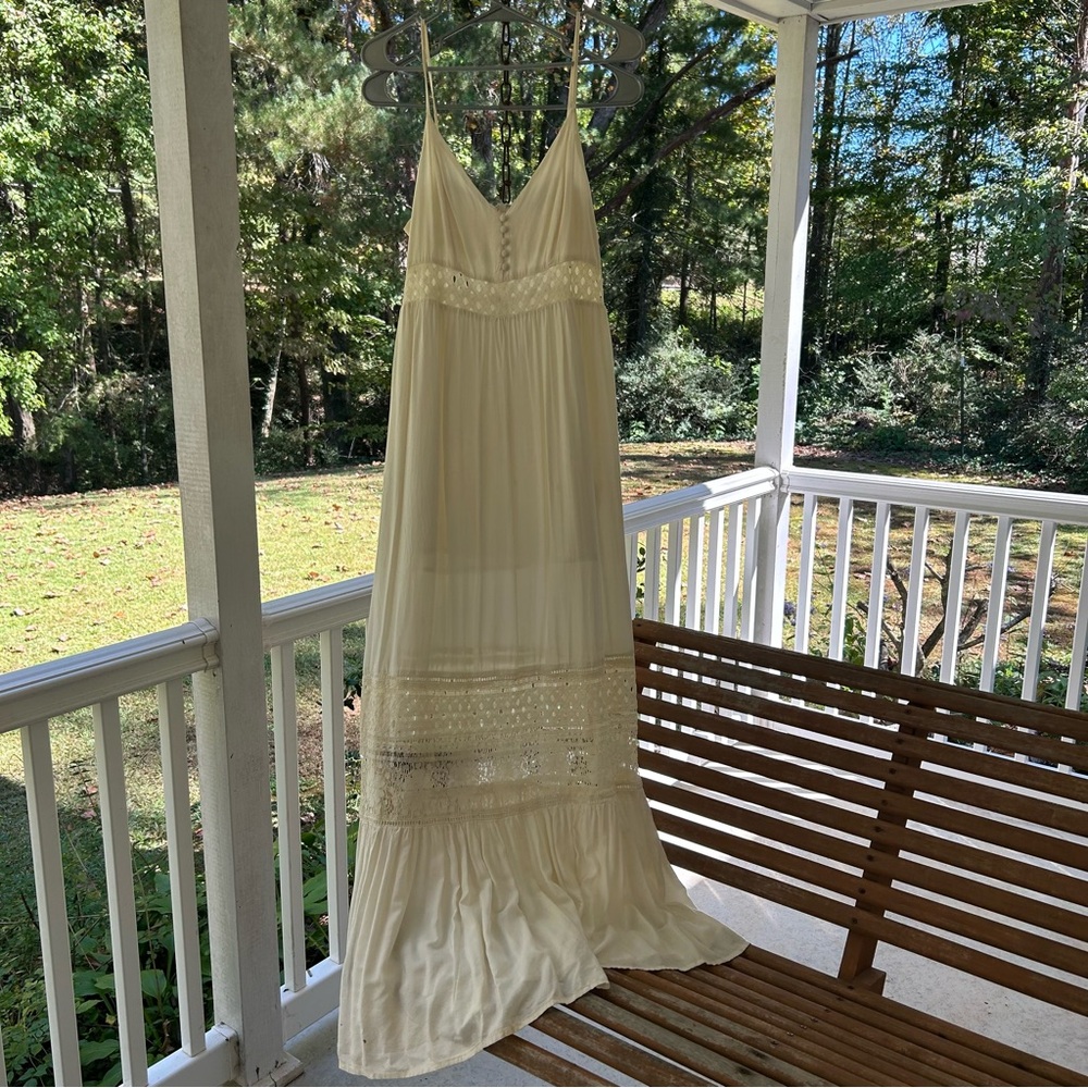 White Lace Maxi Dress